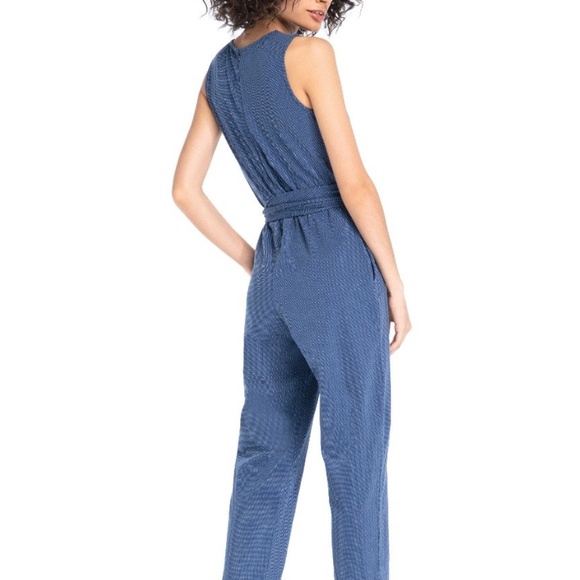 NWT Synergy Dot Avenue Jumpsuit Medium Navy - Picture 2 of 4
